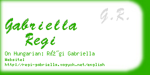 gabriella regi business card